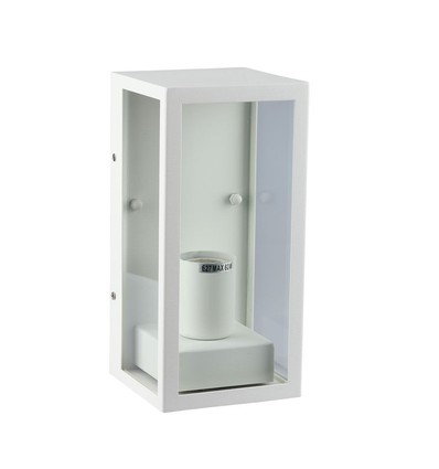 Applique murale E27 - IP44 extérieur, blanc, sans source lumineuse