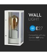 Applique murale E27 - IP44 extérieur, blanc, sans source lumineuse