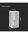 Applique murale E27 - IP44 extérieur, blanc, sans source lumineuse