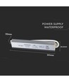 Alimentation V-Tac 100W - 12V DC, 8A, étanche IP65