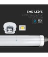 Réglette LED étanche complète 150cm 160lm/W 32W, Câblage traversant - 5120lm, IP65