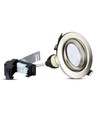 Pack de 3 spots encastrables 5W - Façade en acier, complet avec support GU10 et spot LED