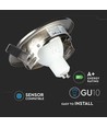 Pack de 3 spots encastrables 5W - Façade en acier, complet avec support GU10 et spot LED