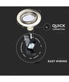 Pack de 3 spots encastrables 5W - Façade en acier, complet avec support GU10 et spot LED
