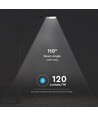 V-Tac lampe de rue LED 30W - puce LED Samsung, Ø60mm, IP65, 135lm/w