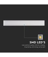 Applique murale LED blanche allongée 20W - IP44 extérieur, indirecte, source lumineuse incluse