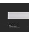 Applique murale LED blanche allongée 20W - IP44 extérieur, indirecte, source lumineuse incluse