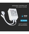 Contrôleur RGB avec télécommande - fonction mémoire, infrarouge, 12V (72W), 24V (144W)