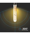 Ampoule LED V-Tac 6W - Filament, T30, blanc extra chaud, 2200K, E27