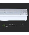 V-Tac éclairage de secours LED 4W - Pour montage mural 190 lumens, incl. batterie et pictogrammes