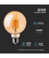 Ampoule LED globe E27 8W dimmable - Ø12,5 cm, Filament carbone, blanc extra chaud