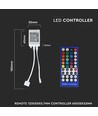 Contrôleur RGB+WW avec télécommande - Compatible uniquement avec bande RGB+WW, infrarouge, 12V (96W), 24V (192W)
