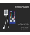 Contrôleur RGB+WW avec télécommande - Compatible uniquement avec bande RGB+WW, infrarouge, 12V (96W), 24V (192W)