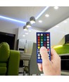 Contrôleur RGB+WW avec télécommande - Compatible uniquement avec bande RGB+WW, infrarouge, 12V (96W), 24V (192W)