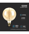 Ampoule globe LED géante E27 8W dimmable - Ø20 cm, Filament carbone, blanc extra chaud, 2000K