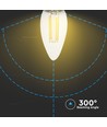 Ampoule LED flamme B22 4W - Puce LED Samsung, filament
