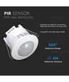 Capteur de mouvement encastrable V-Tac - compatible LED, blanc, infrarouge PIR, IP20 intérieur