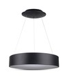Lustre LED 30W dimmable - Noir, lumière douce, blanc chaud