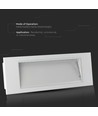 V-Tac éclairage de secours LED 4W - Pour montage mural/plafond/encastré, 110 lumens, batterie et pictogrammes inclus