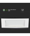 V-Tac éclairage de secours LED 4W - Pour montage mural/plafond/encastré, 110 lumens, batterie et pictogrammes inclus