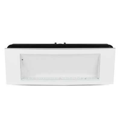 V-Tac éclairage de secours LED 4W - Pour montage mural/plafond/encastré, 110 lumens, batterie et pictogrammes inclus