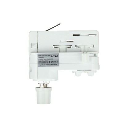Support de lampe pour rails Global - Blanc, Compatible avec rails V-Tac, 3 phases