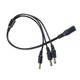 Câble DC répartiteur 3 voies - Pour bandes LED, 5V-48V, noir
