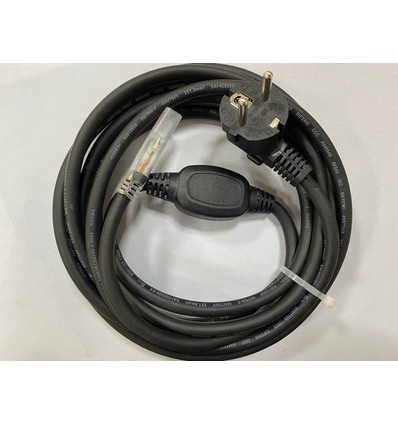 Connecteur pour bande LED 230V (Type Q), étanche IP67 - Incl. bouchon de fin, 5m, 230V