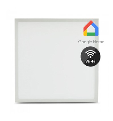 Dalle LED Smart Home 40W - 25mm, 60x60, Tuya/Smart Life, compatible Google Home/Alexa, bord blanc