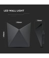 Applique murale LED 5W - IP65 extérieur, noir, source lumineuse incluse