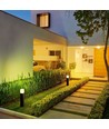 V-Tac lampe de jardin carrée - Noir, 50 cm, IP54, douille GU10, sans source lumineuse, 230V