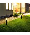 V-Tac lampe de jardin carrée - Noir, 50 cm, IP54, douille GU10, sans source lumineuse, 230V