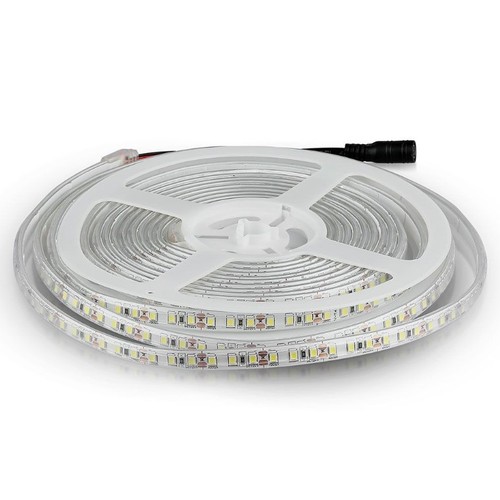 Ruban LED 5m 7,2W/m résistant aux éclaboussures - 12V DC, IP65, 120 LED par mètre