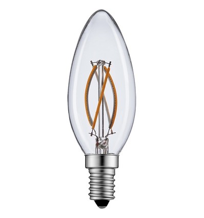 Ampoule LED flamme E14 2W - Filament, blanc chaud