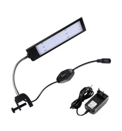 Lampe d'aquarium 28 cm - LED 10W, blanc/bleu