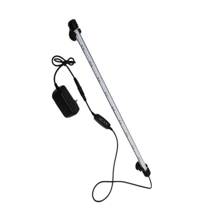 Luminaire d'aquarium 71 cm - LED 8W, blanc/bleu, avec ventouses, IP67