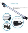 Luminaire d'aquarium RGB 71 cm - LED 8W, avec ventouses, IP67, fonction mémoire