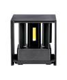 Applique murale LED 12W - IP65 extérieur, noir, carrée, faisceau réglable, source lumineuse incluse