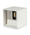 Applique murale LED 12W blanche - IP65 extérieur, carrée, angle de diffusion réglable, source lumineuse incluse