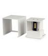 Applique murale LED 12W blanche - IP65 extérieur, carrée, angle de diffusion réglable, source lumineuse incluse