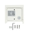 Applique murale LED 12W blanche - IP65 extérieur, carrée, angle de diffusion réglable, source lumineuse incluse