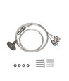 Kit de câbles pour panneau LED - 200 cm + 80 cm, hauteur réglable, 4 pièces