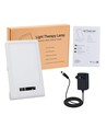 Lampe de luminothérapie LED avec minuterie/alarme - 18W, blanc/bleu, 10 000 LUX, batterie intégrée