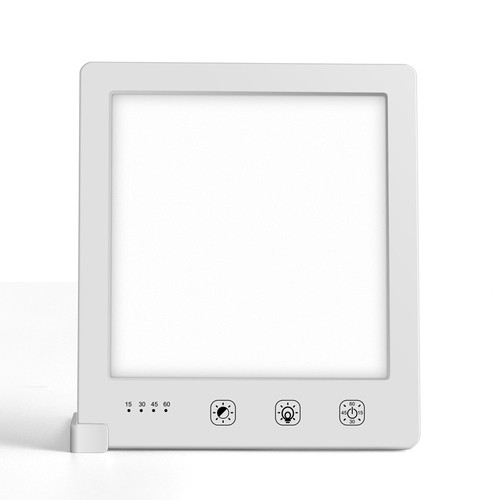 Lampe de luminothérapie LED avec minuterie - 10W, blanc, 10 000 LUX, USB