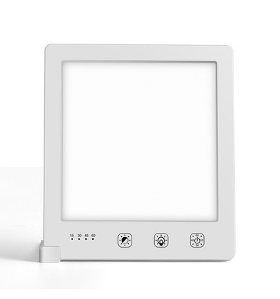 Lampe de luminothérapie LED avec minuterie - 10W, blanc, 10 000 LUX, USB