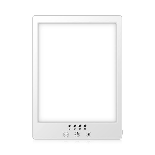 Lampe de luminothérapie LED avec minuterie - 14W, blanche, 12 000 LUX