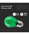 Ampoule LED E27 2W - Verte, Filament carbone