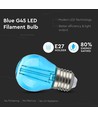 Ampoule LED E27 2W Sphérique - Bleu, filament