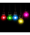 Ampoule LED E27 2W Sphérique - Bleu, filament