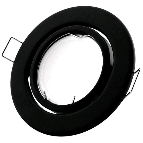 Kit Downlight GU10/MR16 - Sans source lumineuse, Noir, Découpe : Ø7 cm, Dimensions : Ø9 cm